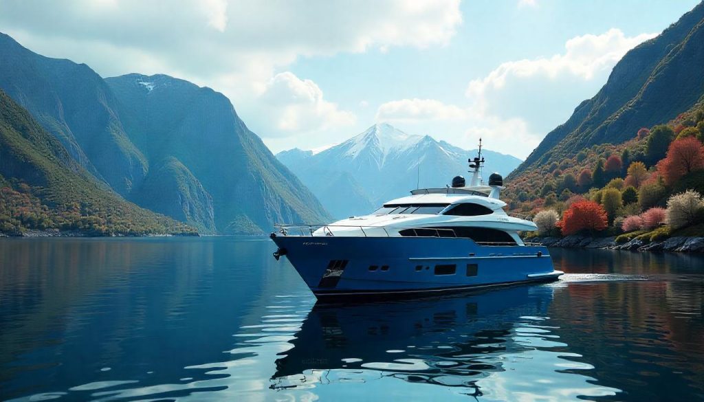 Yacht in Hardangerfjord, highlighting sailing fjords Norway Nordic in 2025.